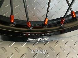 KTM SX85 Motocross Wheels Rims Black Orange Complete 16/19 Supemini Big wheels