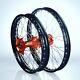 Ktm Sxf Excf Xcf Motocross Wheels Rims Black Orange Complete 18/21 125 250 450