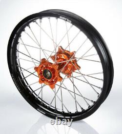 KTM SXF EXCF XCF Motocross Wheels Rims Black Orange Complete 18/21 125 250 450