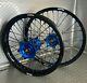 Kawasak Motocross Wheels Rims Black Blue Complete 19/21 Kx250f Kx450f Kx 250 450