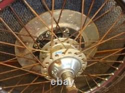 Kawasaki Z1 Front Wheel Rim Hub Rotor Spoke Axle Speedo Drive Complete Oem Ahrma