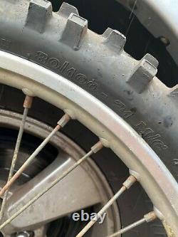 Kawasaki kx 125 1991 complete front wheel tyre disc hub rim spokes