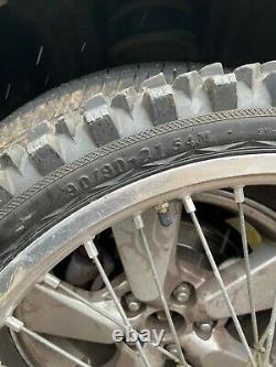 Kawasaki kx 125 1991 complete front wheel wheel rim tyre spokes hub
