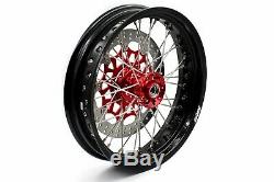 Kke 17 Inch Supermoto Complete Wheel Rim Set Fit Honda Xr650r 2000-2008 Disc Cnc