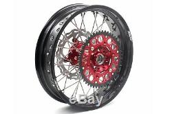 Kke 17 Supermoto Complete Wheel Rim Set Fit Suzuki Rmz450 2005 Rmz250 2007-2020