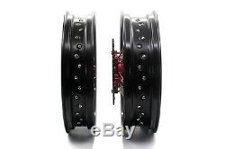 Kke 17 Supermoto Complete Wheel Rim Set Fit Suzuki Rmz450 2005 Rmz250 2007-2020