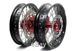 Kke 17 Supermoto Complete Wheel Rim Set Fit Suzuki Rmz450 2005 Rmz250 2007-2020