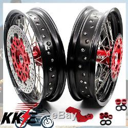 Kke 17 Supermoto Complete Wheel Rim Set For Honda Crf250r 04-13 Crf450r 02-2012