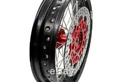 Kke 17 Supermoto Complete Wheel Rim Set For Honda Crf250r 04-13 Crf450r 02-2012