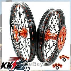 Kke 21 18 Complete Wheel Rim Set Fit Ktm Exc Xcw Sx 125 250 350 530 2003-2020