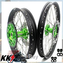 Kke 21 18 Enduro Complete Wheels Rims For Kawasaki Kx125 Kx250 1993-2002 Green