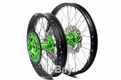 Kke 21 18 Enduro Complete Wheels Rims For Kawasaki Kx125 Kx250 1993-2002 Green