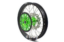 Kke 21 18 Enduro Complete Wheels Rims For Kawasaki Kx125 Kx250 1993-2002 Green