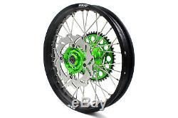 Kke 21 18 Enduro Complete Wheels Rims For Kawasaki Kx125 Kx250 1993-2002 Green