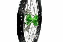 Kke 21 18 Enduro Complete Wheels Rims For Kawasaki Kx125 Kx250 1993-2002 Green