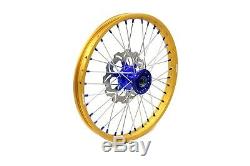 Kke 21 19 Cast MX Complete Wheel Set Fit Yamaha Yz125 Yz250 2017-2020 Gold Rim