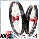 Kke 21/19 Complete Mx Wheel Rim For Honda Crf250r 2014-2019 Crf450r Red Nipple