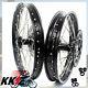 Kke 21/19 Complete Mx Wheel Rim For Honda Crf250r 2014 Crf450r 2013 Black Hub