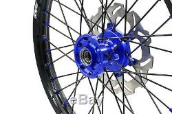 Kke 21/19 Complete MX Wheel Rim Set Fit For Yamaha Yz250f Yz450f 2016-2020 Blue
