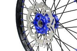 Kke 21/19 Complete MX Wheel Rim Set Fit For Yamaha Yz250f Yz450f 2016-2020 Blue