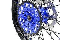 Kke 21/19 Complete MX Wheel Rim Set Fit For Yamaha Yz250f Yz450f 2016-2020 Blue