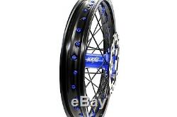 Kke 21/19 Complete MX Wheel Rim Set Fit For Yamaha Yz250f Yz450f 2016-2020 Blue