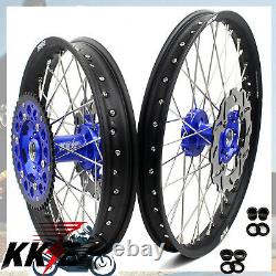 Kke 21 19 Complete MX Wheel Rim Set For Kawasaki Kx125 Kx250 1993-2002 Blue