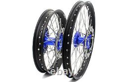 Kke 21 19 Complete MX Wheel Rim Set For Kawasaki Kx125 Kx250 1993-2002 Blue