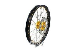 Kke 21 19 Complete MX Wheels Rims Fit Suzuki Rm125 Rm250 2001-2008 Gold Nipple