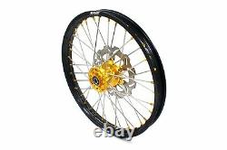 Kke 21 19 Complete MX Wheels Rims Fit Suzuki Rm125 Rm250 2001-2008 Gold Nipple