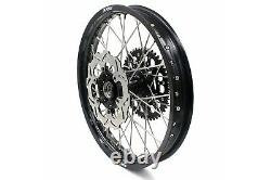 Kke 21 19 MX Complete Wheel Rim Set Fit Suzuki Rm125 Rm250 2001-2008 Black Hub