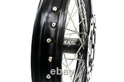 Kke 21 19 MX Complete Wheel Rim Set Fit Suzuki Rm125 Rm250 2001-2008 Black Hub