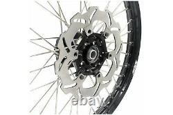 Kke 21 19 MX Complete Wheel Rim Set Fit Suzuki Rm125 Rm250 2001-2008 Black Hub