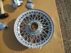MG Midget Sprite wire wheel conversion hub set complete with wheels