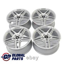 Mercedes W204 Silver AMG Complete Set 4x Alloy Wheel Rim 18 5 Double Spoke