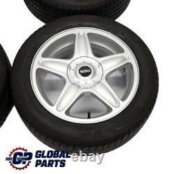 Mini Cooper R50 R56 Complete 4x Wheel Alloy Rim Tyres 16 5 Star Blaster 103