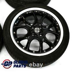 Mini R50 R56 Set Complete 4x Wheel Alloy Rim Tyres 17 7J Web Cross Spoke 98