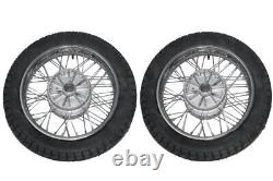 New 2 Complete Front Rear 16 36 Holes Wheel Rim + Tyre Tube For Jawa