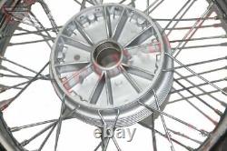 New Complete Chrome 16 Inch 36 Holes Wheel Rim With Tyre Tube For Jawa GEc