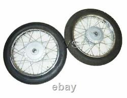 New Complete Wheel Rim WM2- 19 With Tyre & Tube Pair For Royal Enfield @Vi