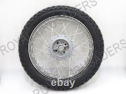 New Royal Enfield Rear Complete Steel Wheel Rim 19 Tyre + Tube #re186 (co-8521)