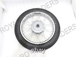 New Royal Enfield Rear Complete Steel Wheel Rim 19 Tyre + Tube #re186 (co-8521)