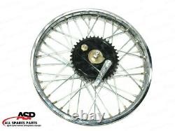 New Royal Enfield Wheel Rim 19 Half Width Hub Rear Complete Assembly