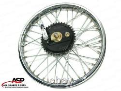 New Royal Enfield Wheel Rim 19 Half Width Hub Rear Complete Assembly