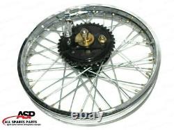 New Royal Enfield Wheel Rim 19 Half Width Hub Rear Complete Assembly