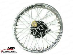 New Royal Enfield Wheel Rim 19 Half Width Hub Rear Complete Assembly