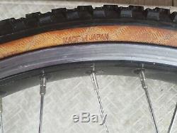 OLD SCHOOL BMX ARAYA 7X RIMS 20 X1.75 36 HOLE BLACK VTG Wheels Tires complete