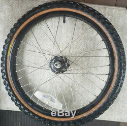 OLD SCHOOL BMX ARAYA 7X RIMS 20 X1.75 36 HOLE BLACK VTG Wheels Tires complete