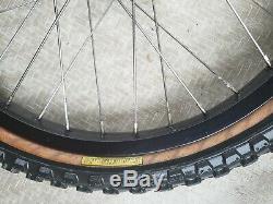 OLD SCHOOL BMX ARAYA 7X RIMS 20 X1.75 36 HOLE BLACK VTG Wheels Tires complete