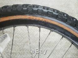 OLD SCHOOL BMX ARAYA 7X RIMS 20 X1.75 36 HOLE BLACK VTG Wheels Tires complete